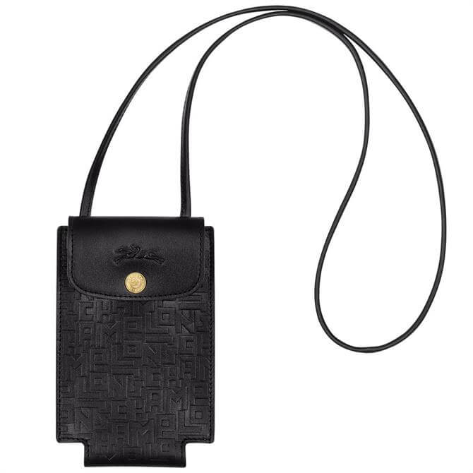 Longchamp Le Pliage Cuir LGP Phone Case with Leather Lace